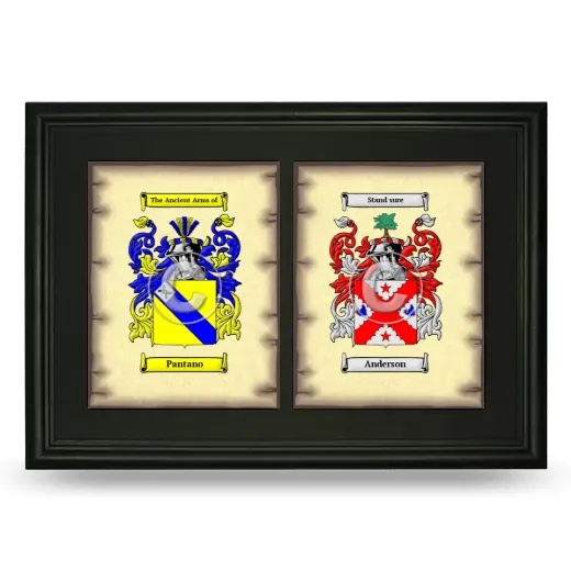 Double Coat of Arms Framed - Black