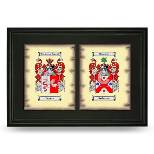 Double Coat of Arms Framed - Black