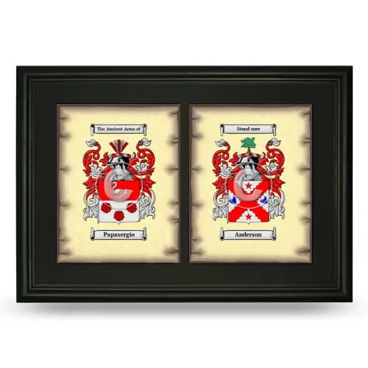 Double Coat of Arms Framed - Black