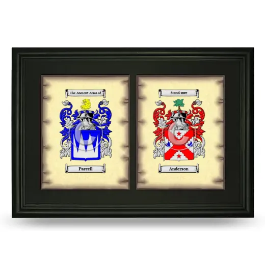 Double Coat of Arms Framed - Black