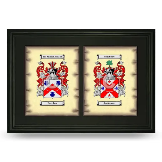 Double Coat of Arms Framed - Black