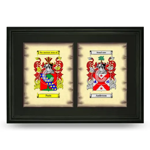 Double Coat of Arms Framed - Black
