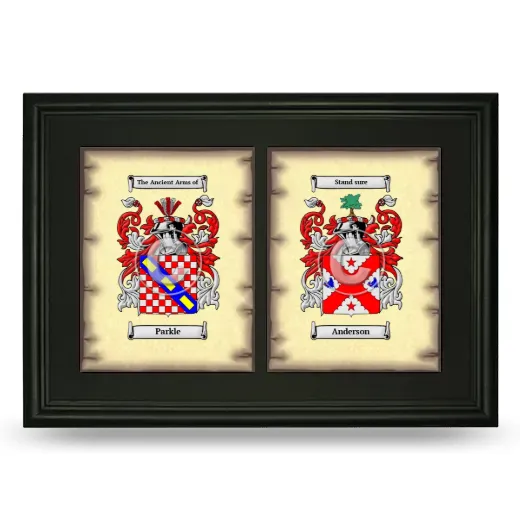 Double Coat of Arms Framed - Black