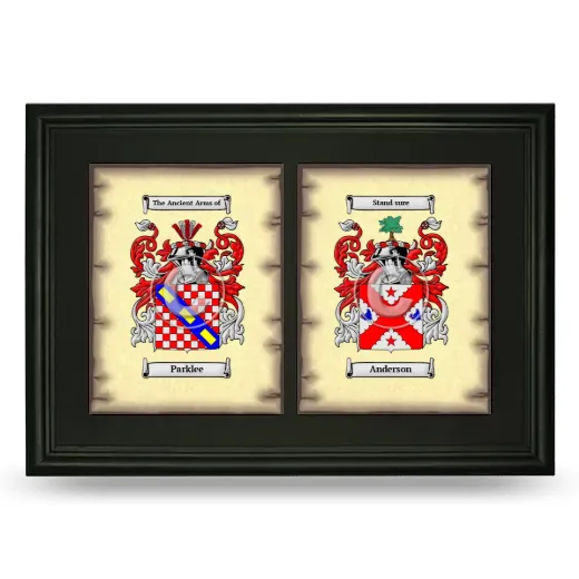 Double Coat of Arms Framed - Black