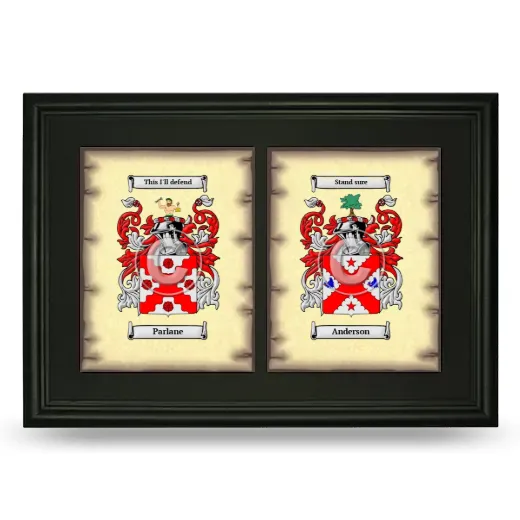 Double Coat of Arms Framed - Black