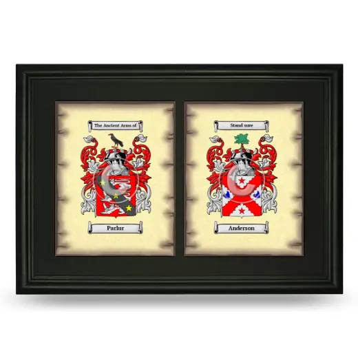 Double Coat of Arms Framed - Black