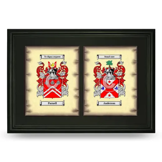Double Coat of Arms Framed - Black