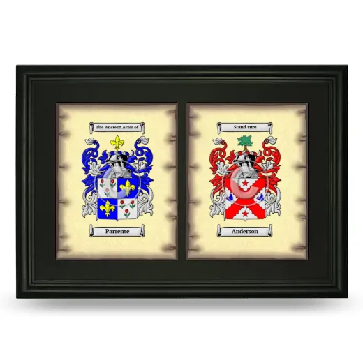 Double Coat of Arms Framed - Black
