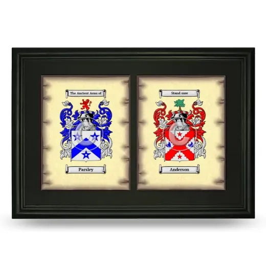 Double Coat of Arms Framed - Black
