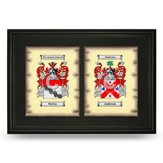 Double Coat of Arms Framed - Black