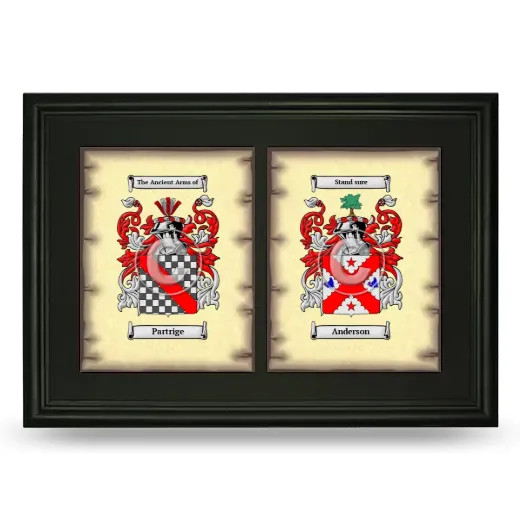 Double Coat of Arms Framed - Black