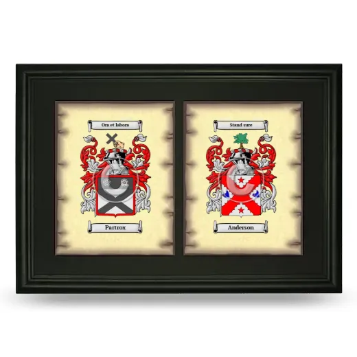 Double Coat of Arms Framed - Black