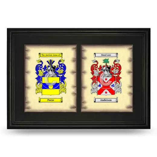 Double Coat of Arms Framed - Black
