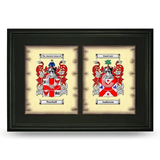 Double Coat of Arms Framed - Black