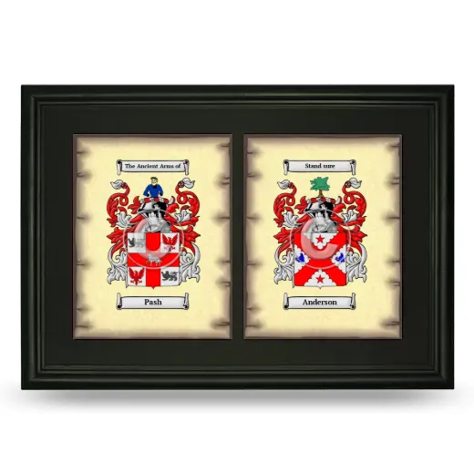 Double Coat of Arms Framed - Black