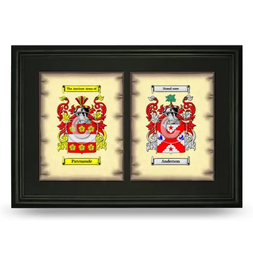 Double Coat of Arms Framed - Black