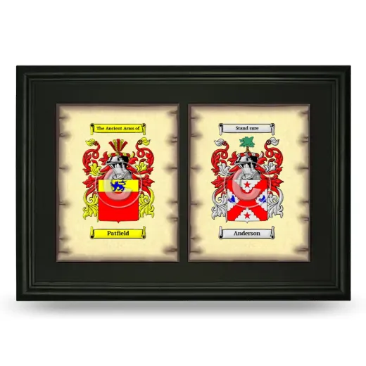Double Coat of Arms Framed - Black