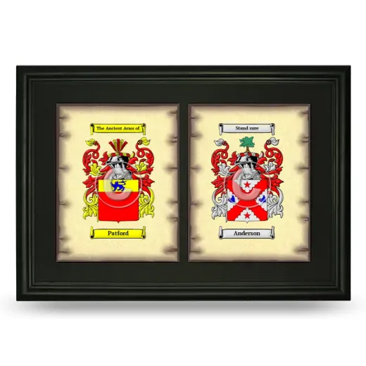Double Coat of Arms Framed - Black