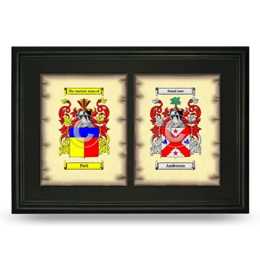 Double Coat of Arms Framed - Black