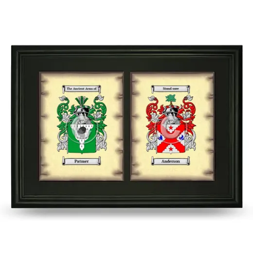 Double Coat of Arms Framed - Black