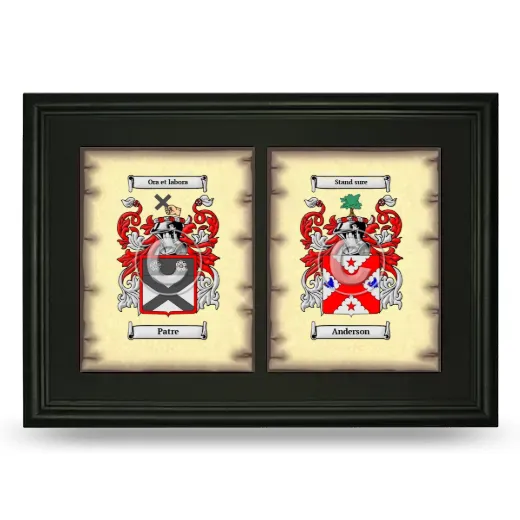 Double Coat of Arms Framed - Black