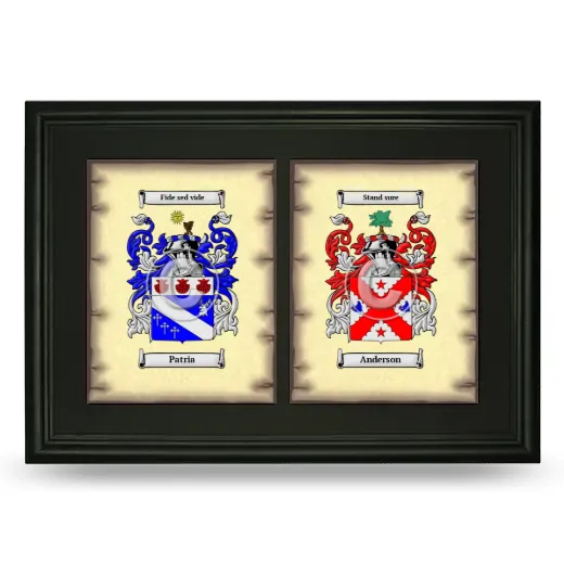 Double Coat of Arms Framed - Black