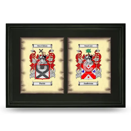 Double Coat of Arms Framed - Black