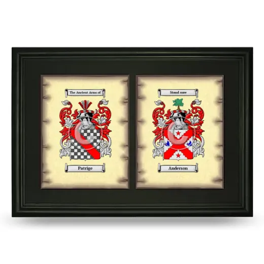 Double Coat of Arms Framed - Black