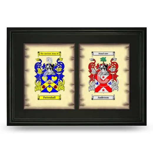 Double Coat of Arms Framed - Black