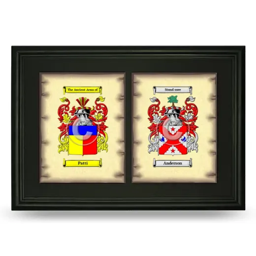 Double Coat of Arms Framed - Black