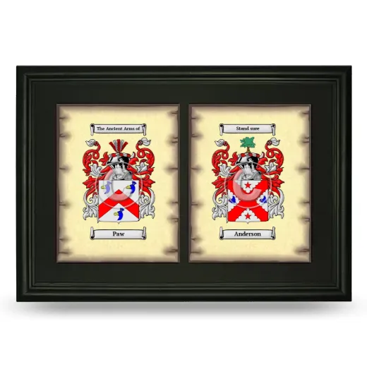 Double Coat of Arms Framed - Black