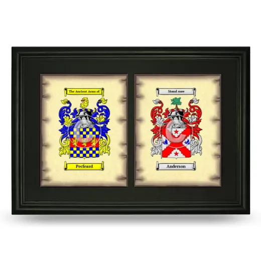 Double Coat of Arms Framed - Black