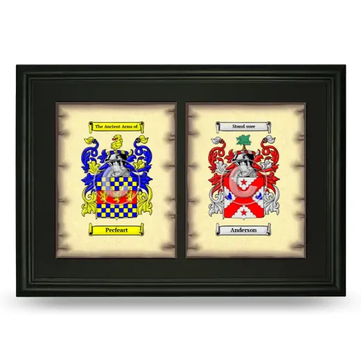Double Coat of Arms Framed - Black