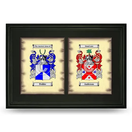 Double Coat of Arms Framed - Black