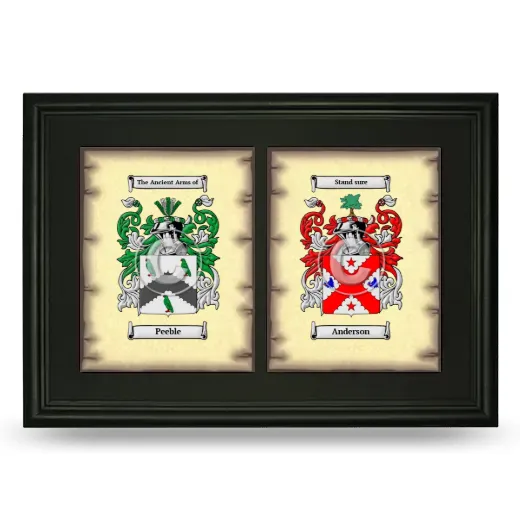 Double Coat of Arms Framed - Black