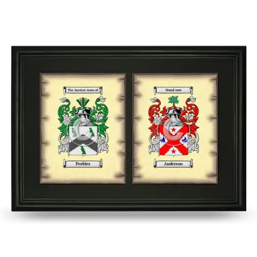 Double Coat of Arms Framed - Black