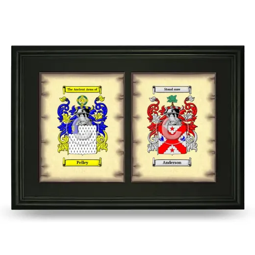 Double Coat of Arms Framed - Black