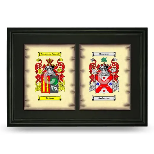 Double Coat of Arms Framed - Black