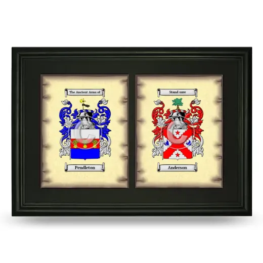 Double Coat of Arms Framed - Black