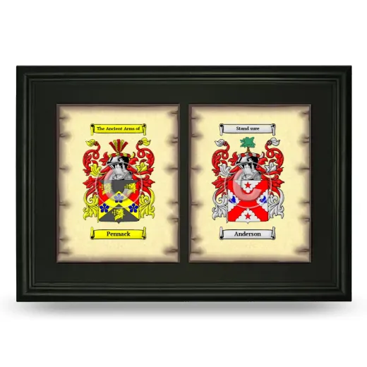Double Coat of Arms Framed - Black