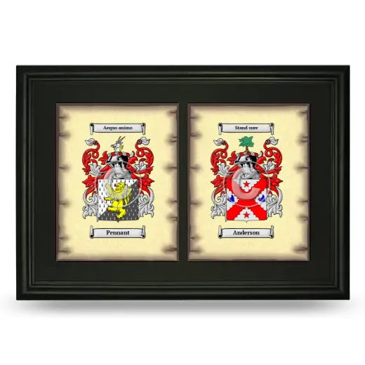 Double Coat of Arms Framed - Black