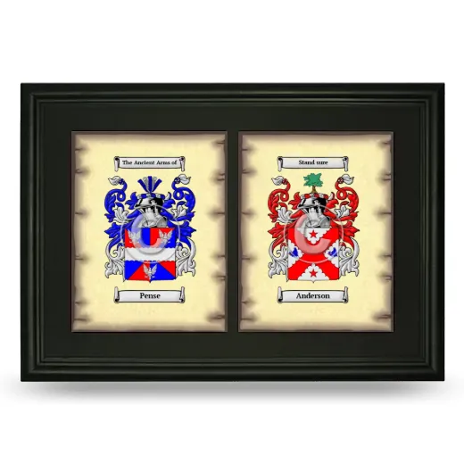 Double Coat of Arms Framed - Black