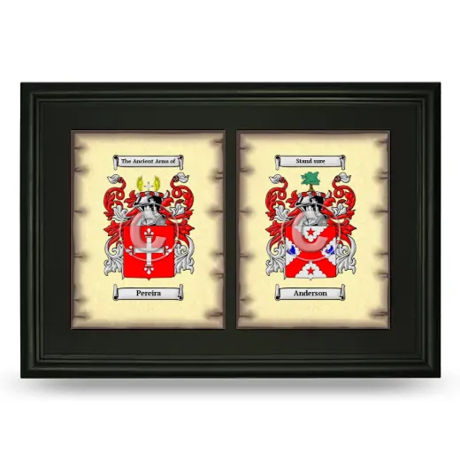 Double Coat of Arms Framed - Black
