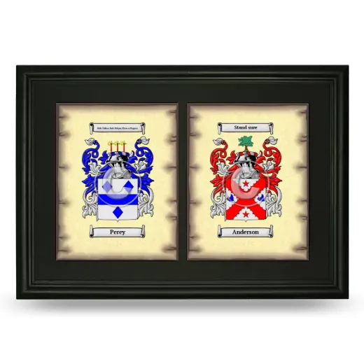 Double Coat of Arms Framed - Black