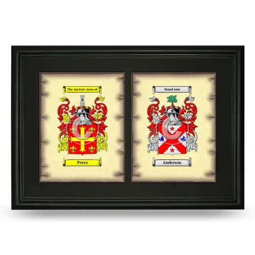 Double Coat of Arms Framed - Black