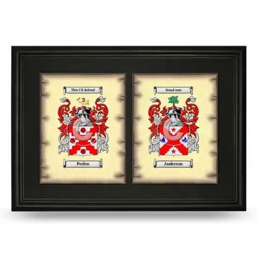 Double Coat of Arms Framed - Black