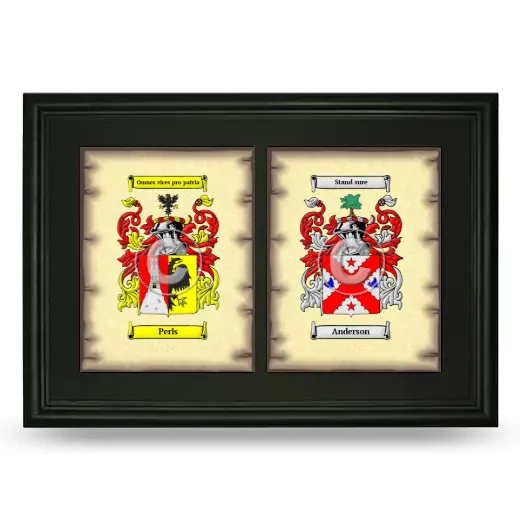 Double Coat of Arms Framed - Black