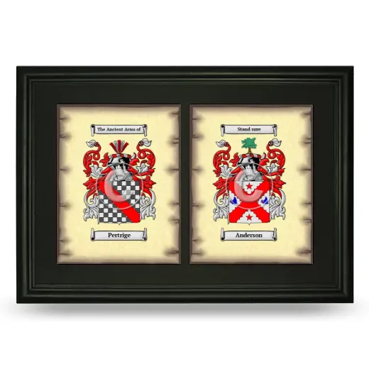 Double Coat of Arms Framed - Black
