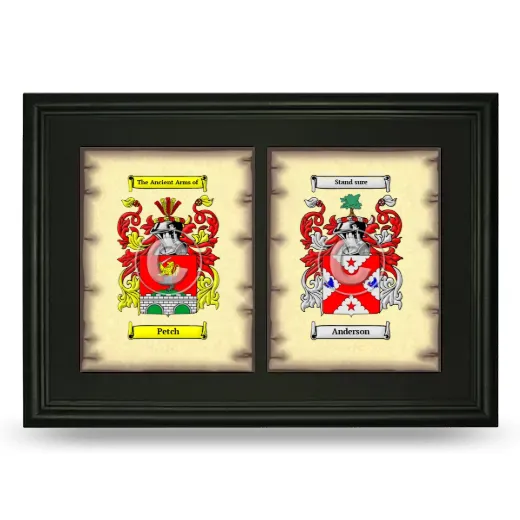 Double Coat of Arms Framed - Black