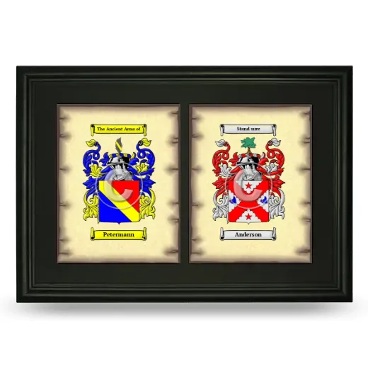 Double Coat of Arms Framed - Black
